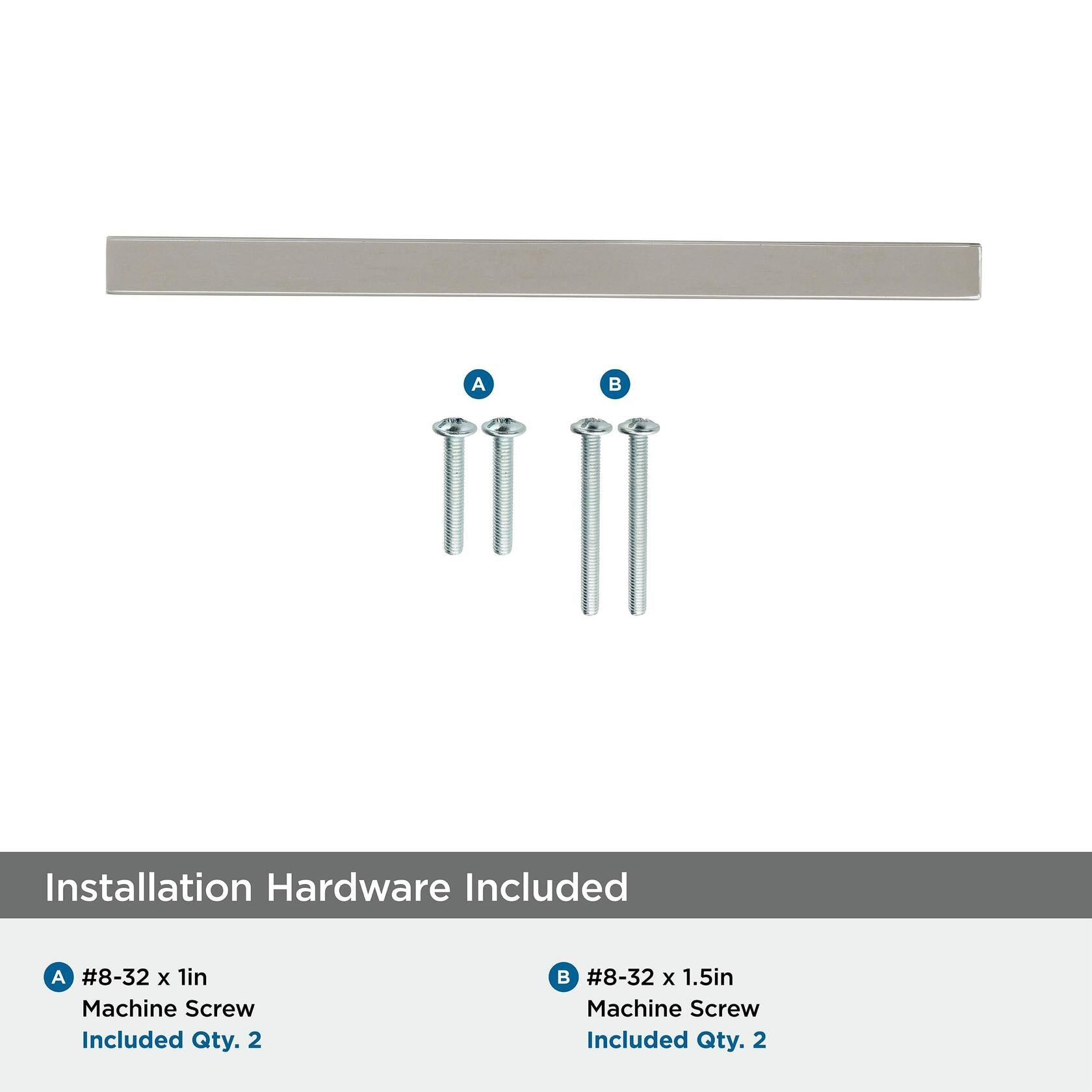 Amerock | Cabinet Pull | Polished Nickel | 5-1/16 inch (128 mm) Center to Center | Monument | 1 Pack | Drawer Pull | Drawer Handle | Cabinet Hardware