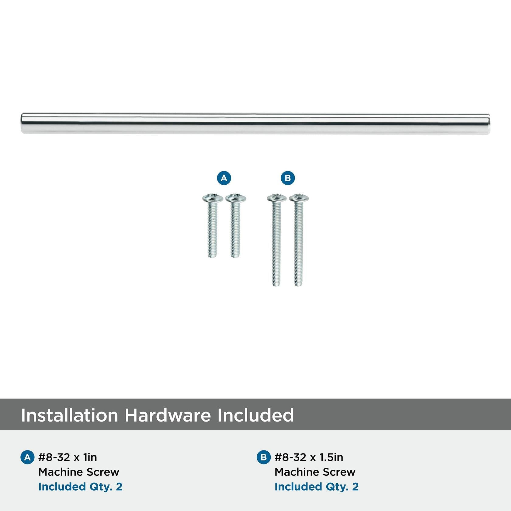 Amerock | Cabinet Pull | Polished Chrome | 7-9/16 inch (192 mm) Center to Center | Bar Pulls | 1 Pack | Drawer Pull | Drawer Handle | Cabinet Hardware