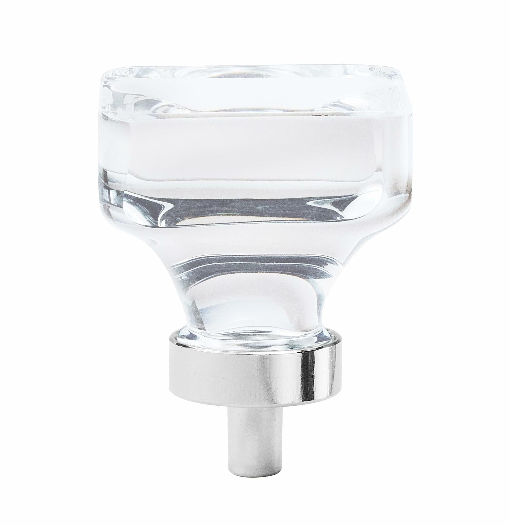 Amerock US title : Amerock | Cabinet Knob | Clear/Polished Chrome | 1-3/8 inch (35 mm) Length | Glacio | 1 Pack | Drawer Knob | Cabinet Hardware| Aluminum, Glass