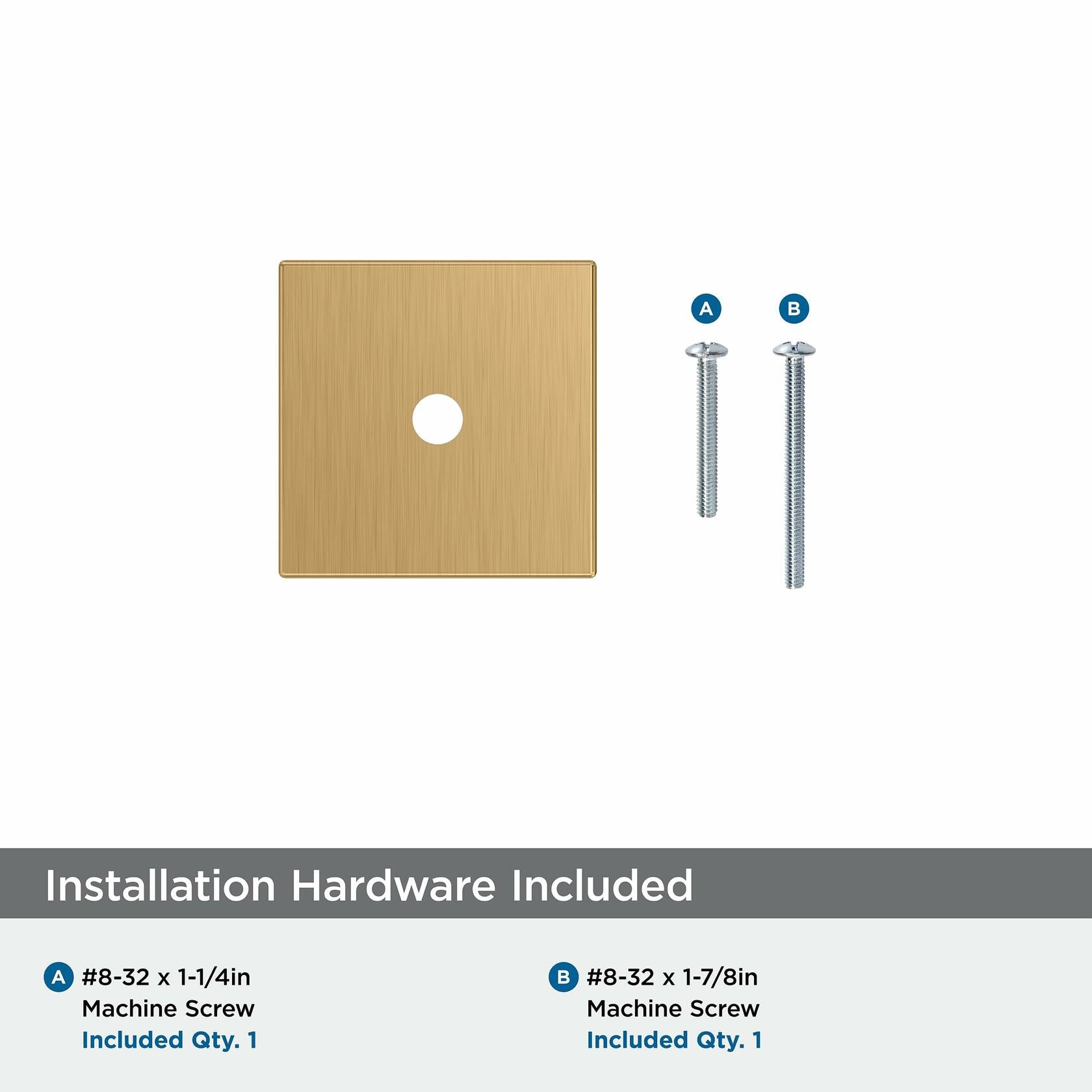 Amerock Ladera 1-3/16 inch (30mm) Length Square Champagne Bronze Cabinet Knob Backplate, BP37760CZ