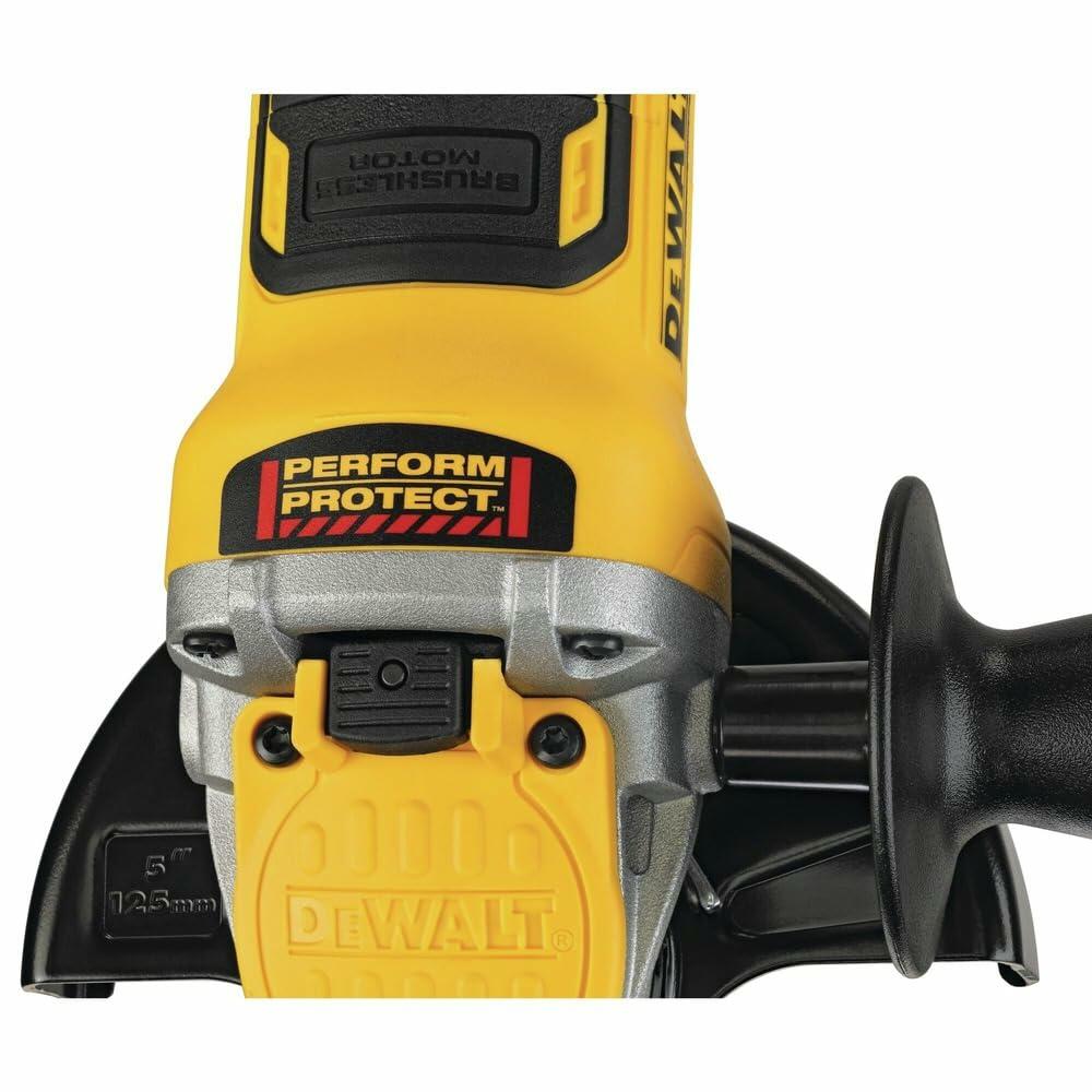 DEWALT 20V MAX* XR Angle Grinder, Trigger Switch, Power Detect Tool Technology Kit, 4-1/2-Inch to 5-Inch (DCG415W1)