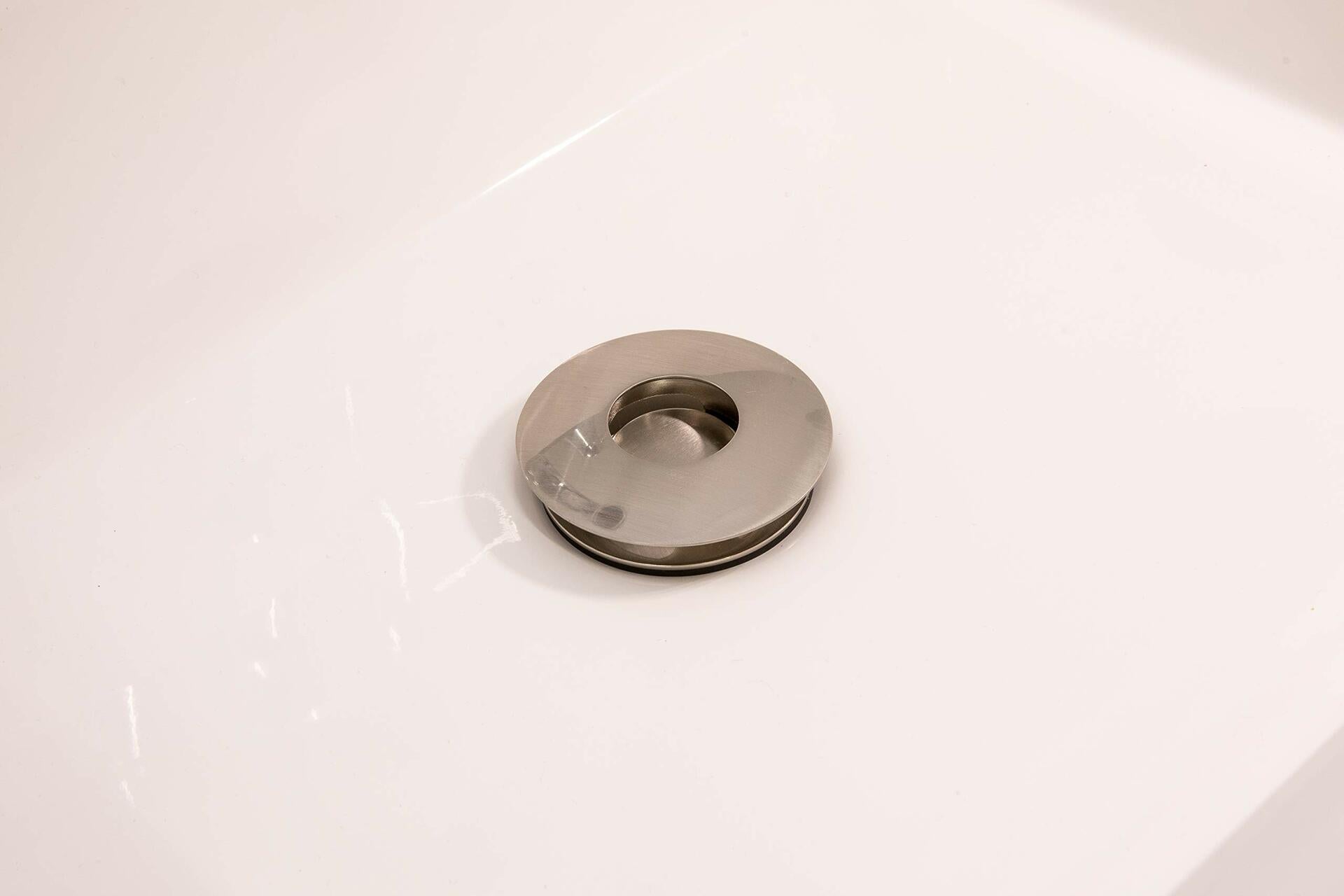 Keeney K820-76BN Universal Push Button Bathroom Sink Drain Without Overflow - Brushed Nickel