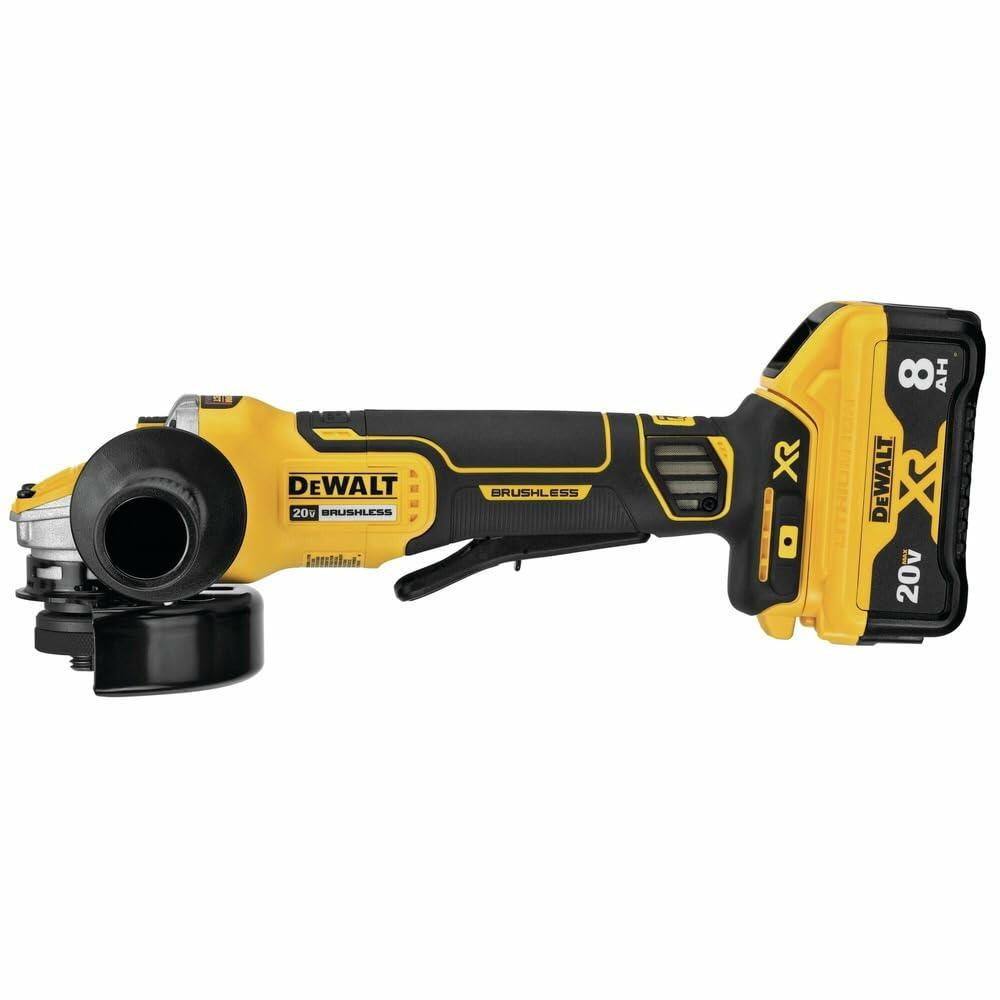 DEWALT 20V MAX* XR Angle Grinder, Trigger Switch, Power Detect Tool Technology Kit, 4-1/2-Inch to 5-Inch (DCG415W1)