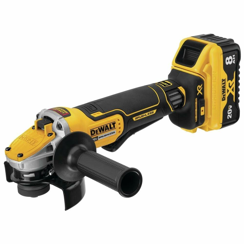 DEWALT 20V MAX* XR Angle Grinder, Trigger Switch, Power Detect Tool Technology Kit, 4-1/2-Inch to 5-Inch (DCG415W1)