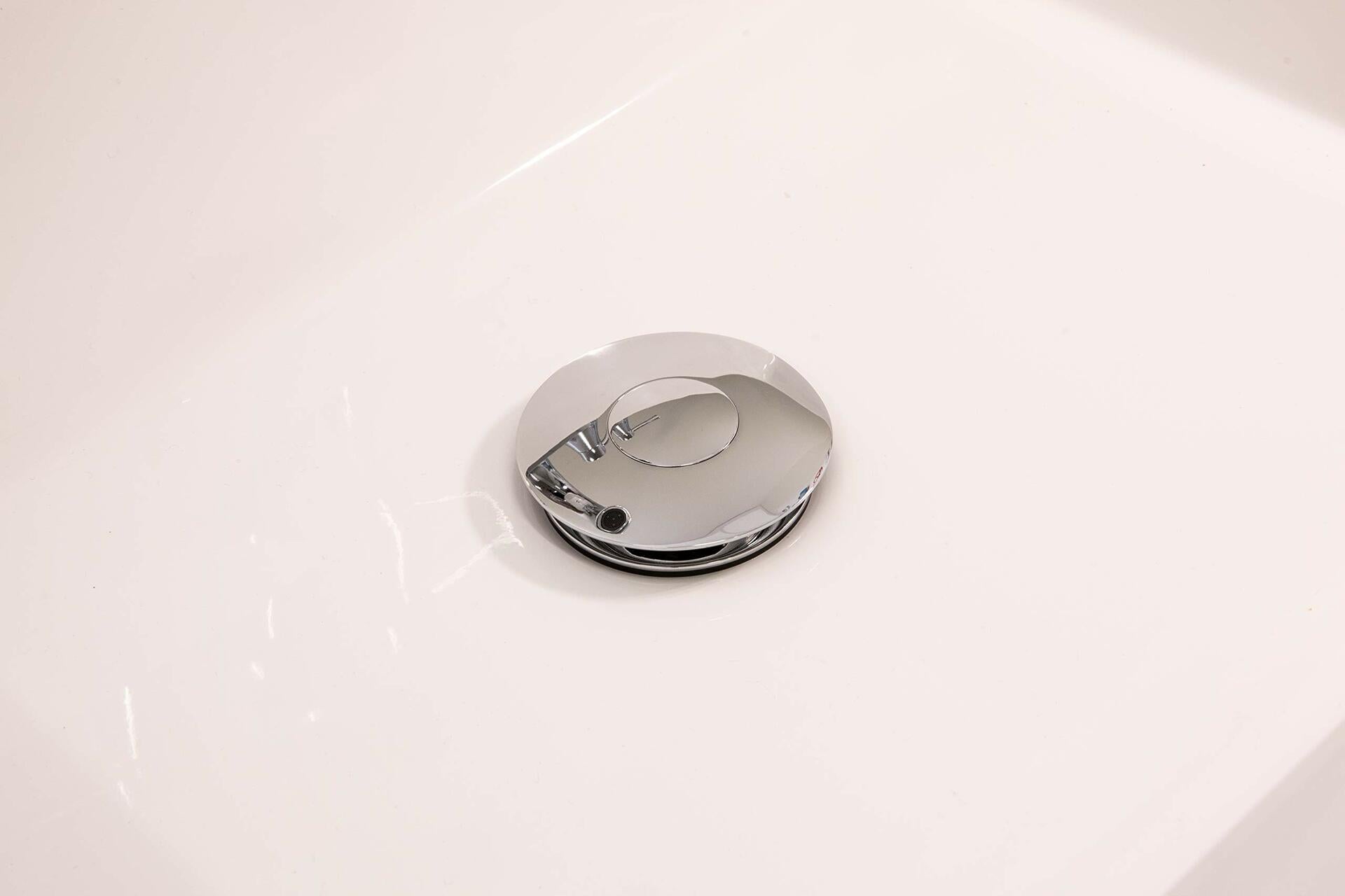 Keeney K820-76 Universal Push Button Bathroom Sink Drain Without Overflow - Chrome