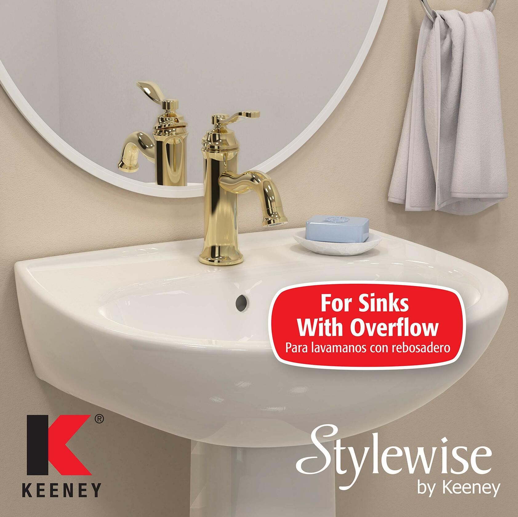 Plumb Pak Keeney K820-77BN Bathroom Sink Mechanical Pop Up Drain, Brushed Nickel, 1-1/4" x 4"