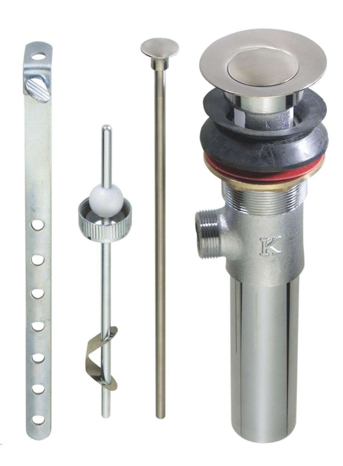 Plumb Pak Keeney K820-77BN Bathroom Sink Mechanical Pop Up Drain, Brushed Nickel, 1-1/4" x 4"