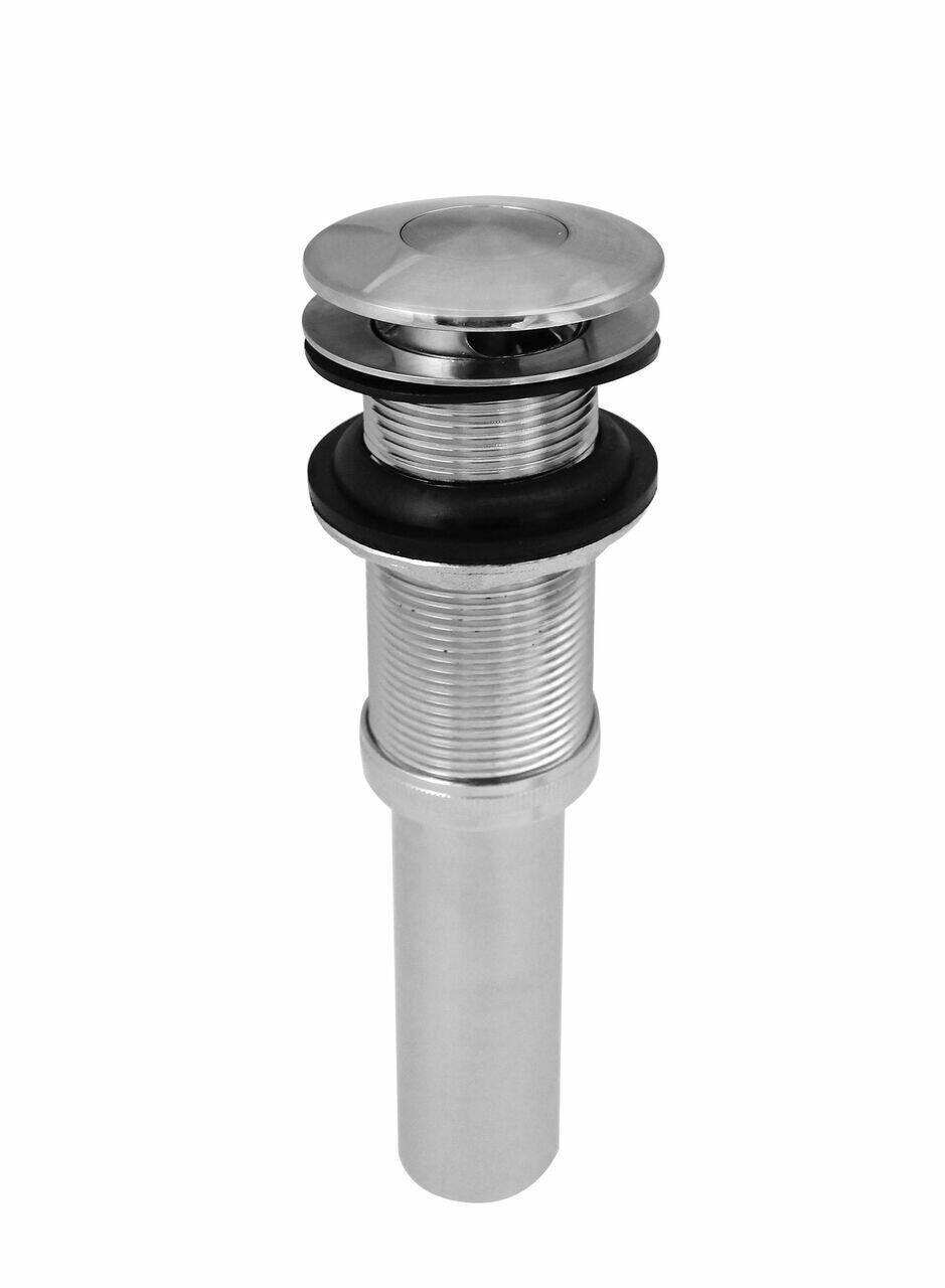 Keeney K820-76 Universal Push Button Bathroom Sink Drain Without Overflow - Chrome