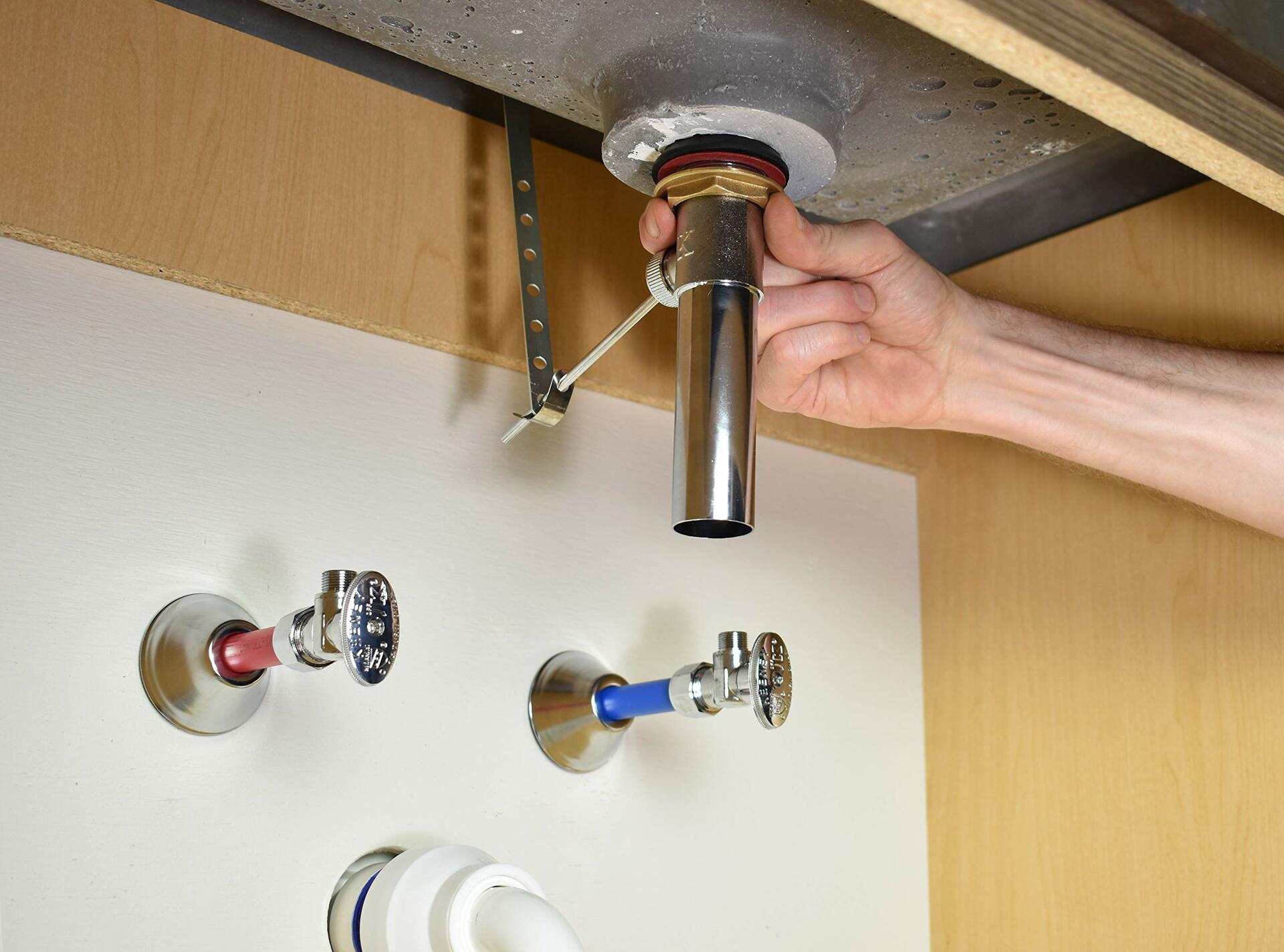 Plumb Pak Keeney K820-77BN Bathroom Sink Mechanical Pop Up Drain, Brushed Nickel, 1-1/4" x 4"