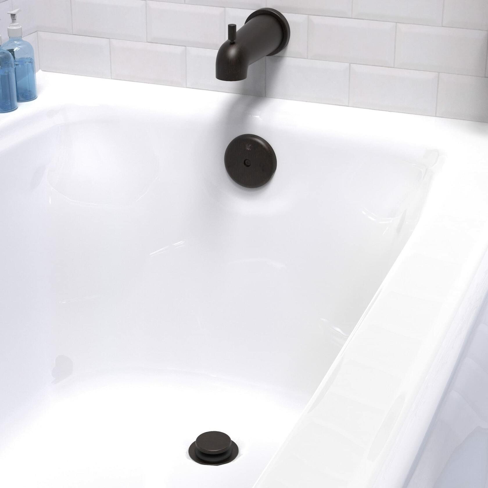 Plumb Pak Foot Lok Stop Style Bath Drain Trim Kit, Venetian Bronze