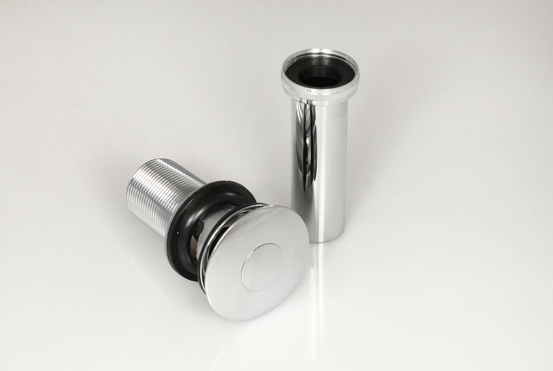Keeney Universal Button Bathroom Sink Drain with Overflow, Polished Chrome