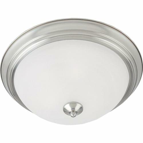 Maxim Essentials 583X 2 Light 13.5 Inch Wide Transitional Flush Mount with Satin Nickel Finish and Marble Glass