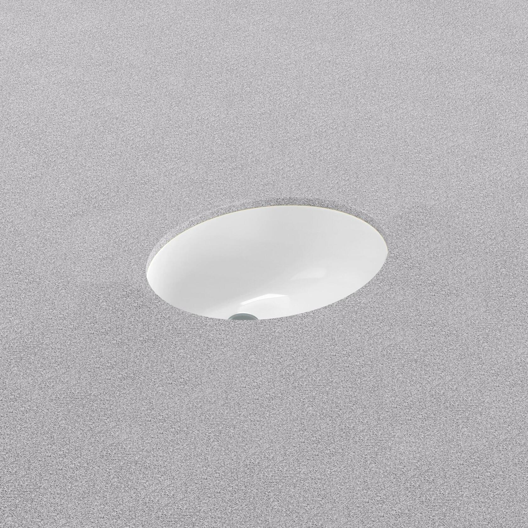 PROFLO PF1512U Comstock 17" Oval Vitreous China Undermount Bathroom Sink with Overflow - White