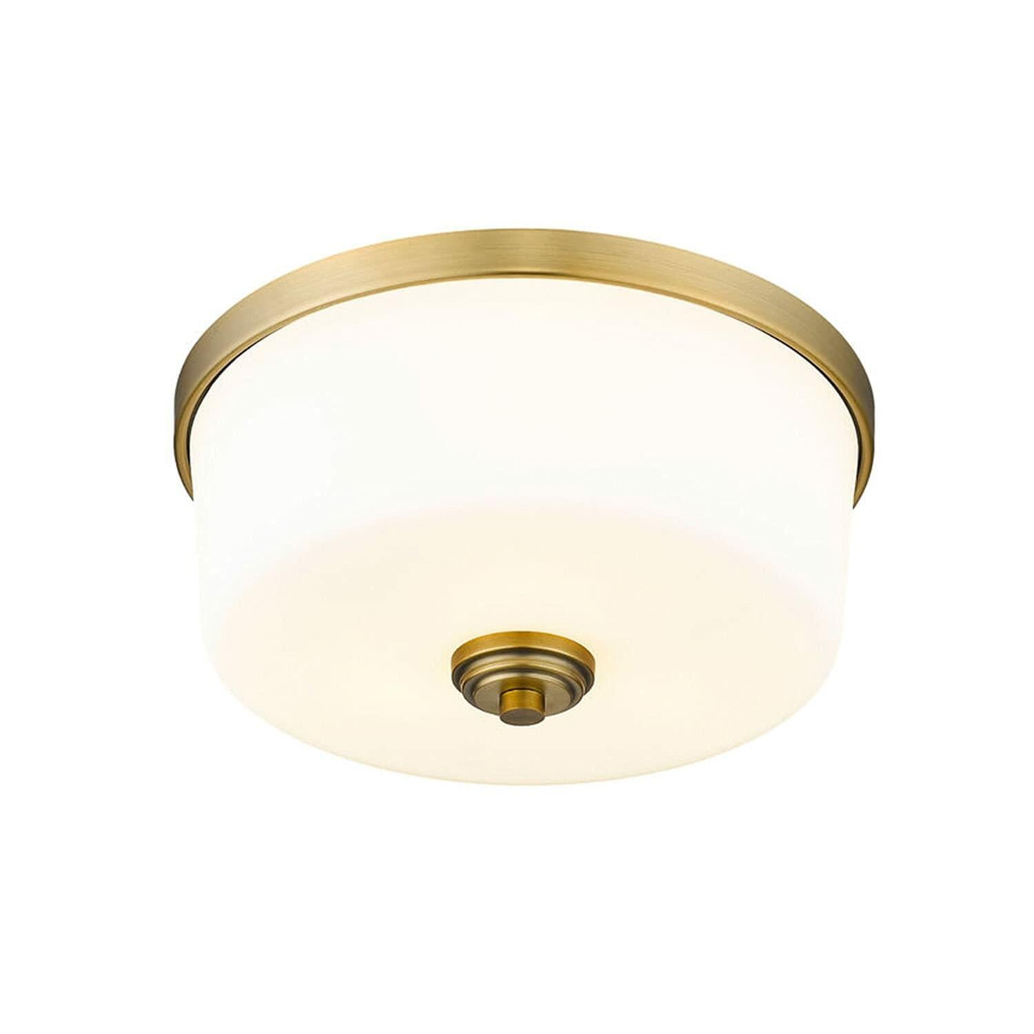Z-Lite 3 Light Flush Mount 220F3-HBR, Brass