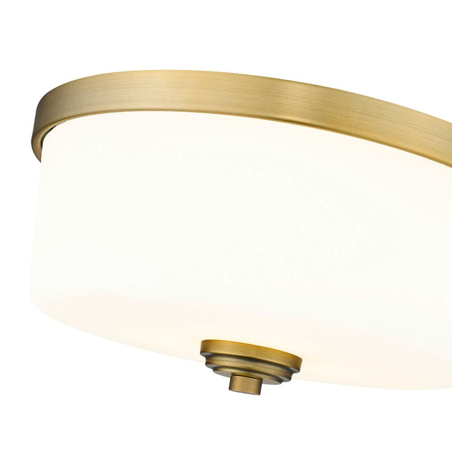Z-Lite 3 Light Flush Mount 220F3-HBR, Brass