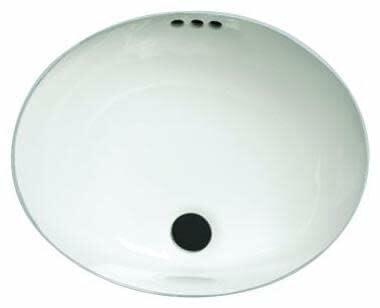 PROFLO PF1512U Comstock 17" Oval Vitreous China Undermount Bathroom Sink with Overflow - White