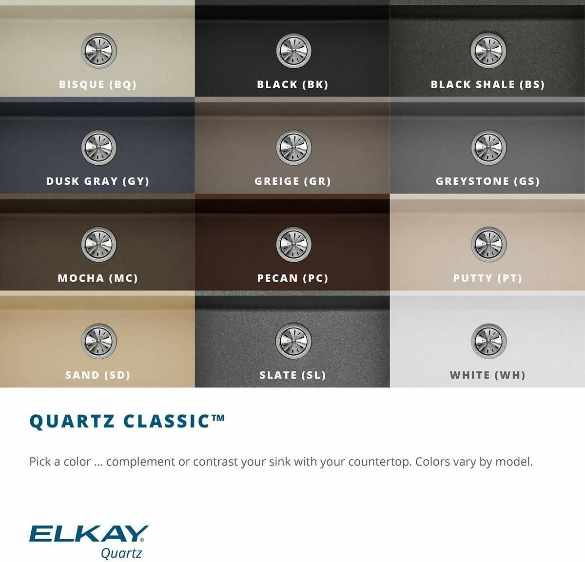 Elkay Quartz Classic ELG1616GS0 Greystone Single Bowl Dual Mount Bar Sink