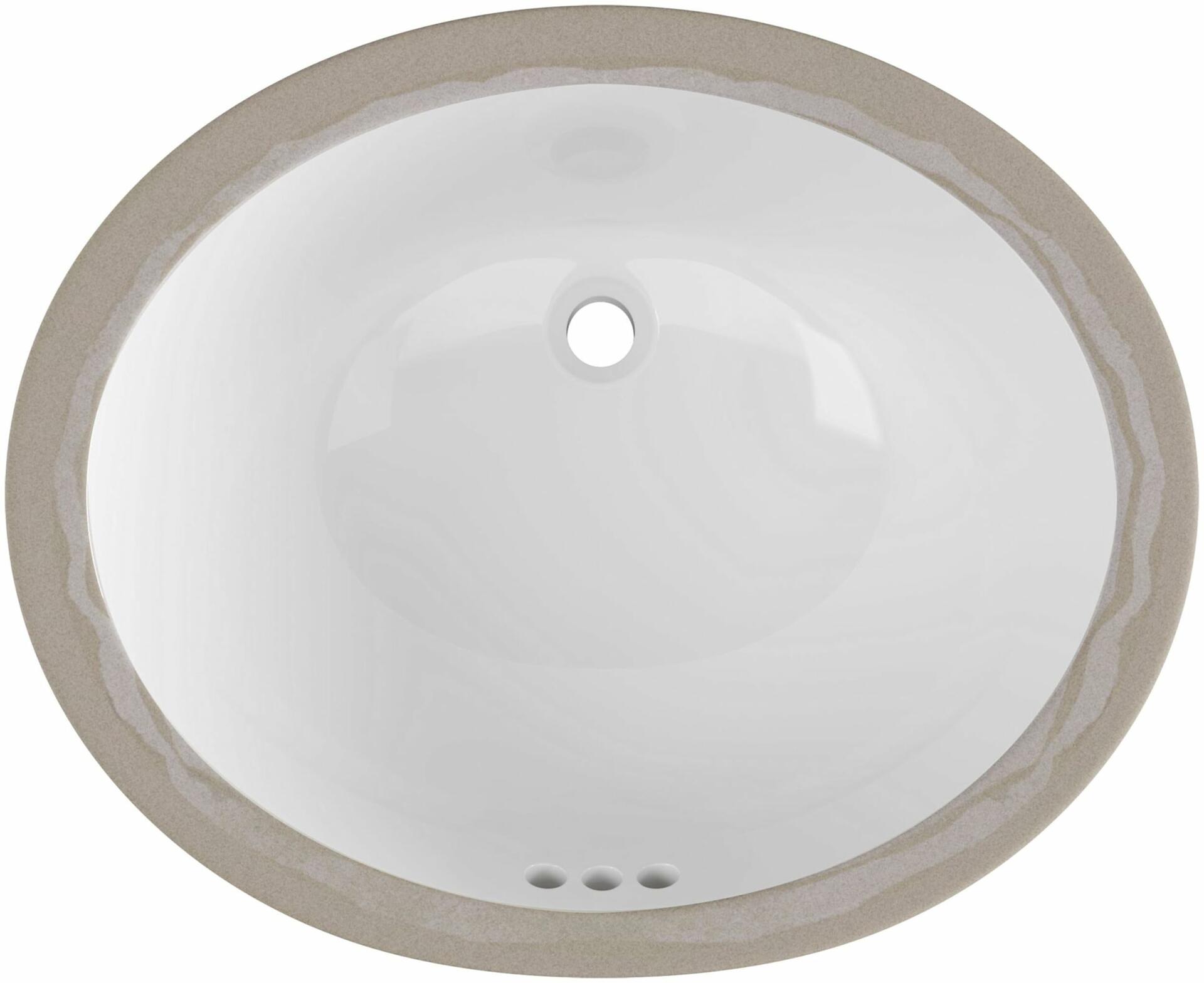 PROFLO PF1512U Comstock 17" Oval Vitreous China Undermount Bathroom Sink with Overflow - White