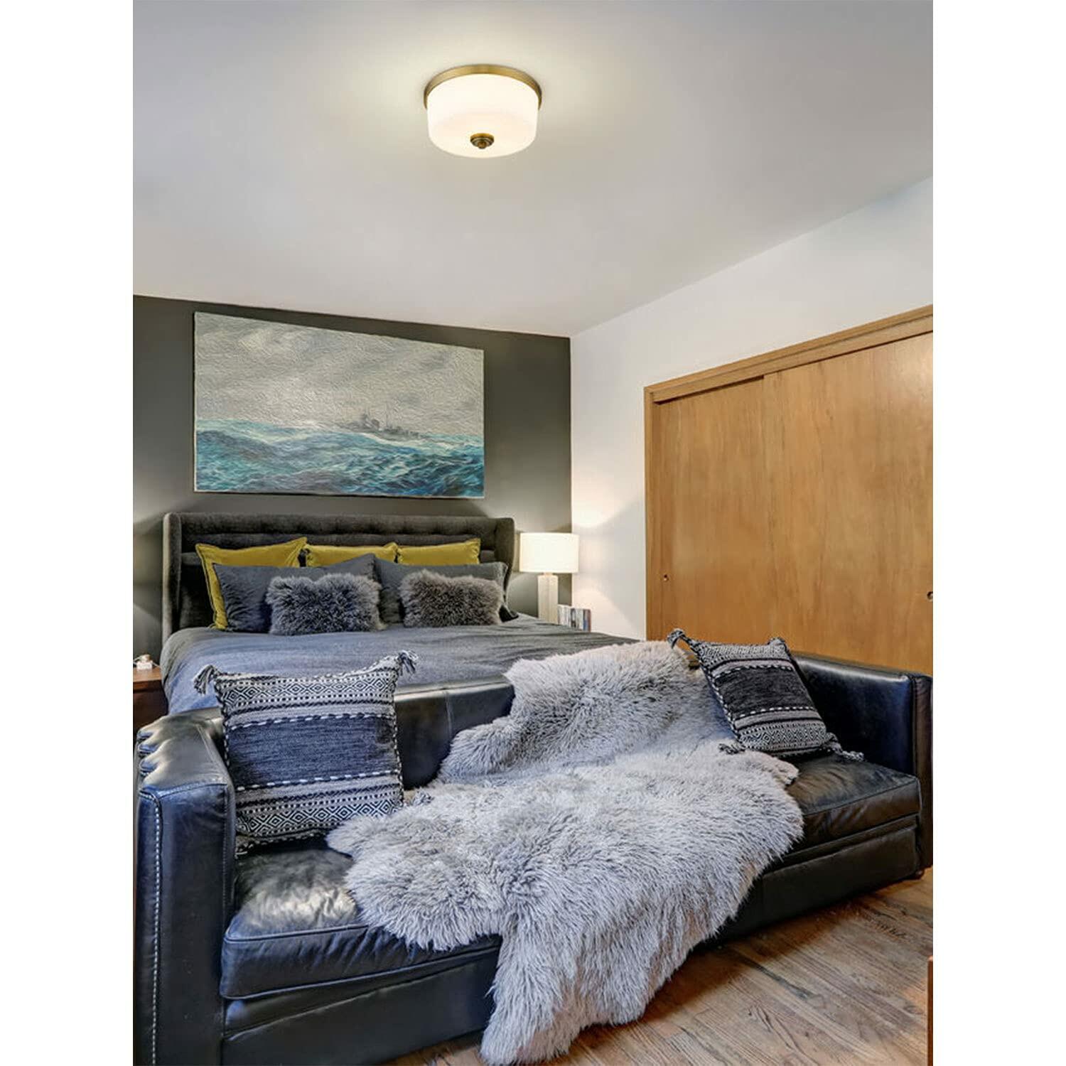 Z-Lite 3 Light Flush Mount 220F3-HBR, Brass