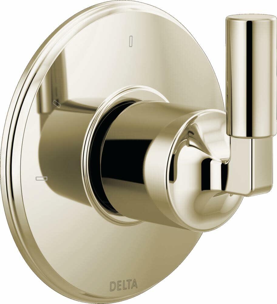 Delta T11848 Bowery Three Function Diverter Valve Trim Less Rough-In Valve - Two Independent Positions, One Shared Position - Brilliance Polished Nickel
