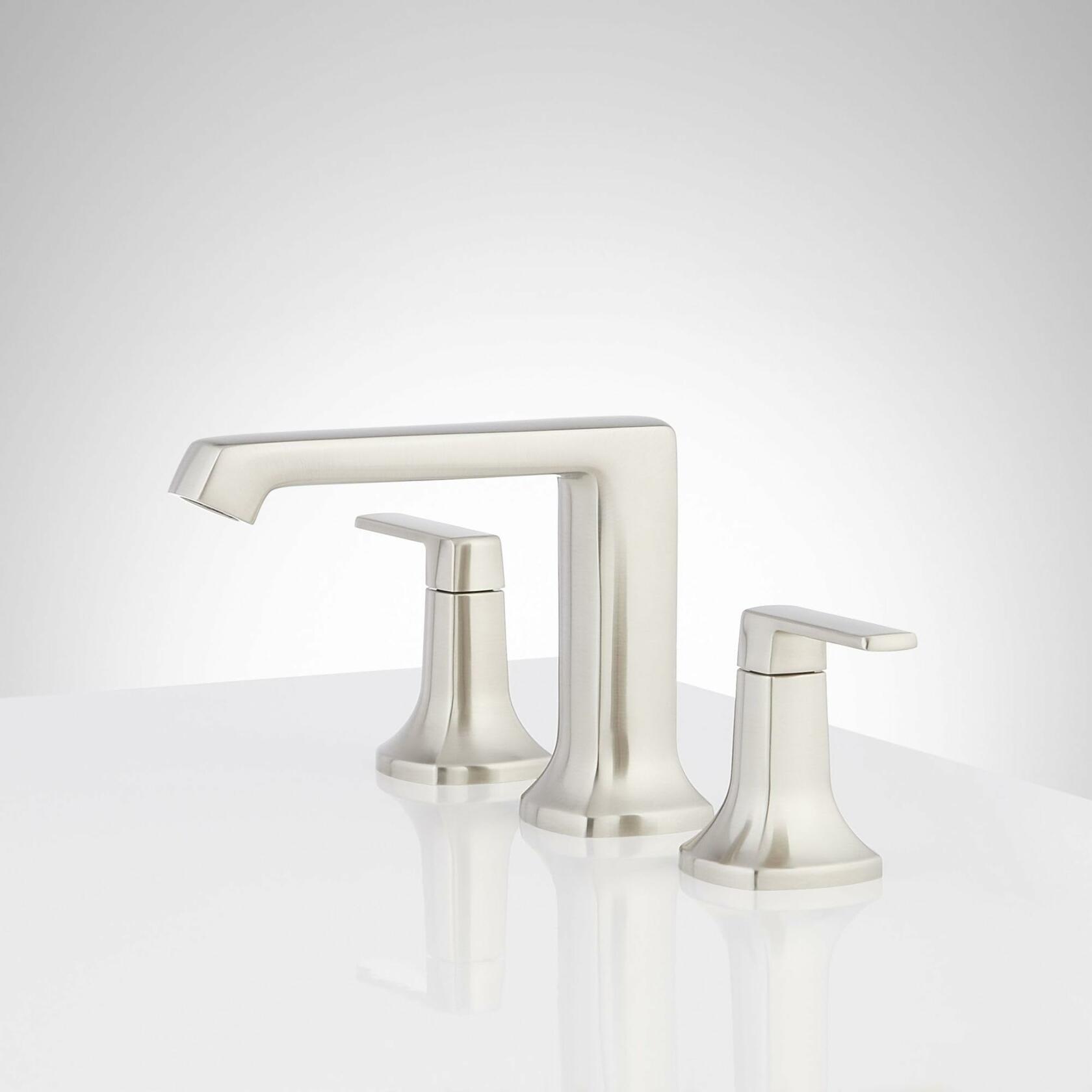 Signature Hardware 953982 Sefina 1.2 GPM Widespread Bathroom Faucet with Pop-Up Drain Assembly - Gunmetal