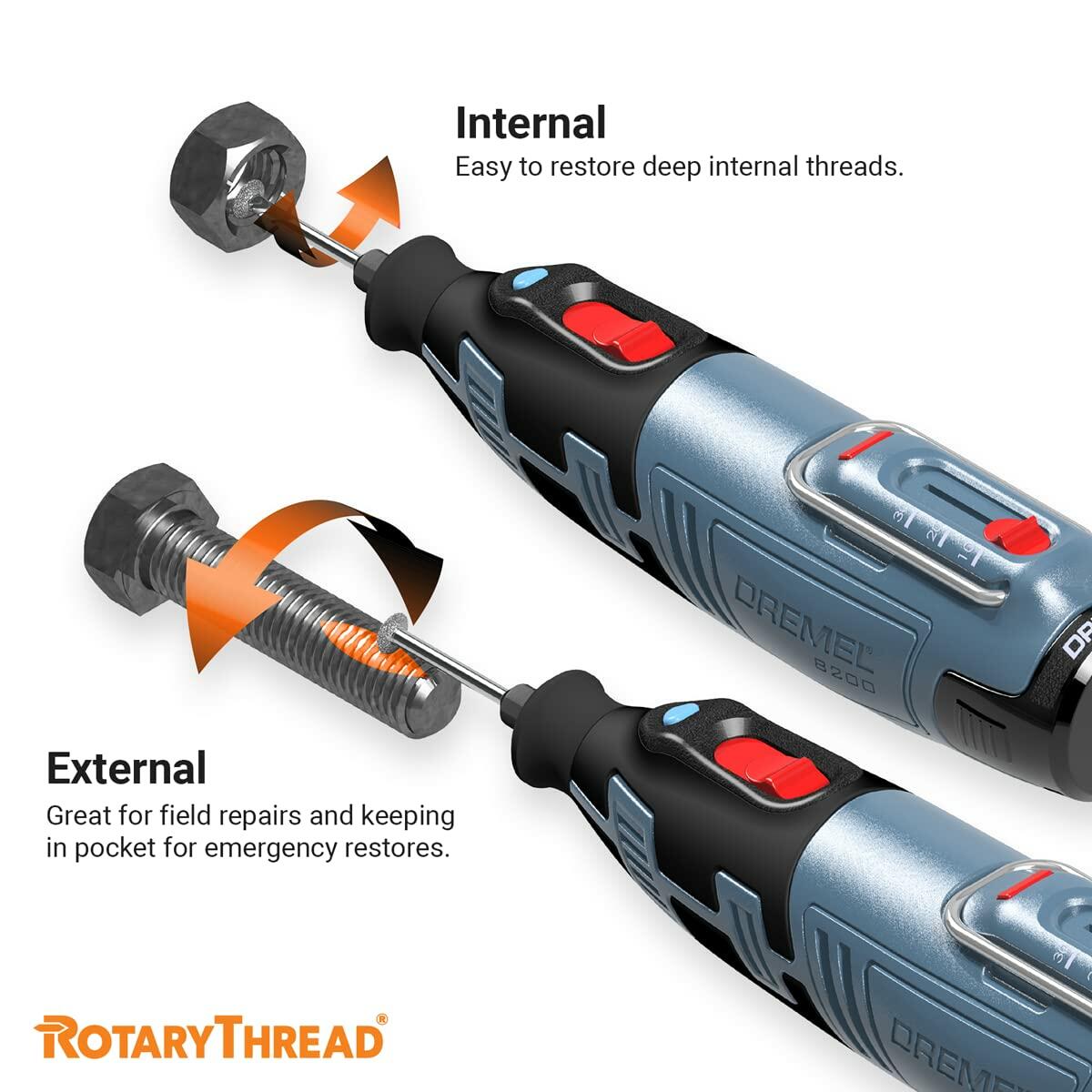 Rotary Thread Repair Kits - Faster & Easier to Chase, Restore & Clean Internal or External Threads, All in One Universal Thread Files Set, Inch, Metric, Grooves, Glands, Acme & Buttress