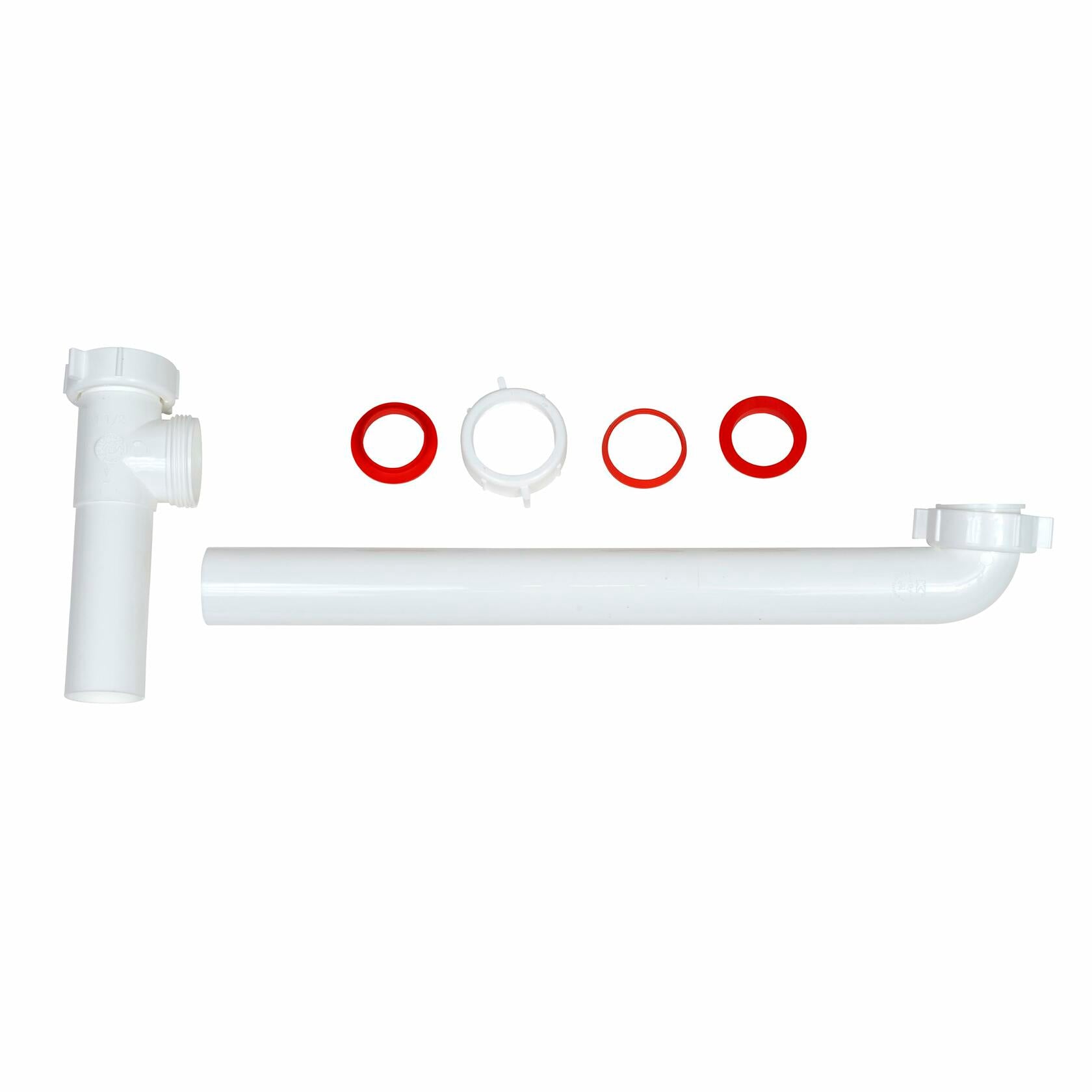 Plumb Pak 125A-16WK End Outlet Continuous Waste Direct Connect, 1.5 x 16 Inch, White