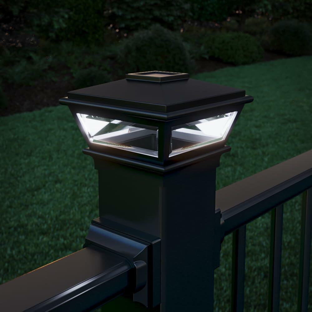 Deckorators 4 in. x 4 in. Black Solar VersaCap