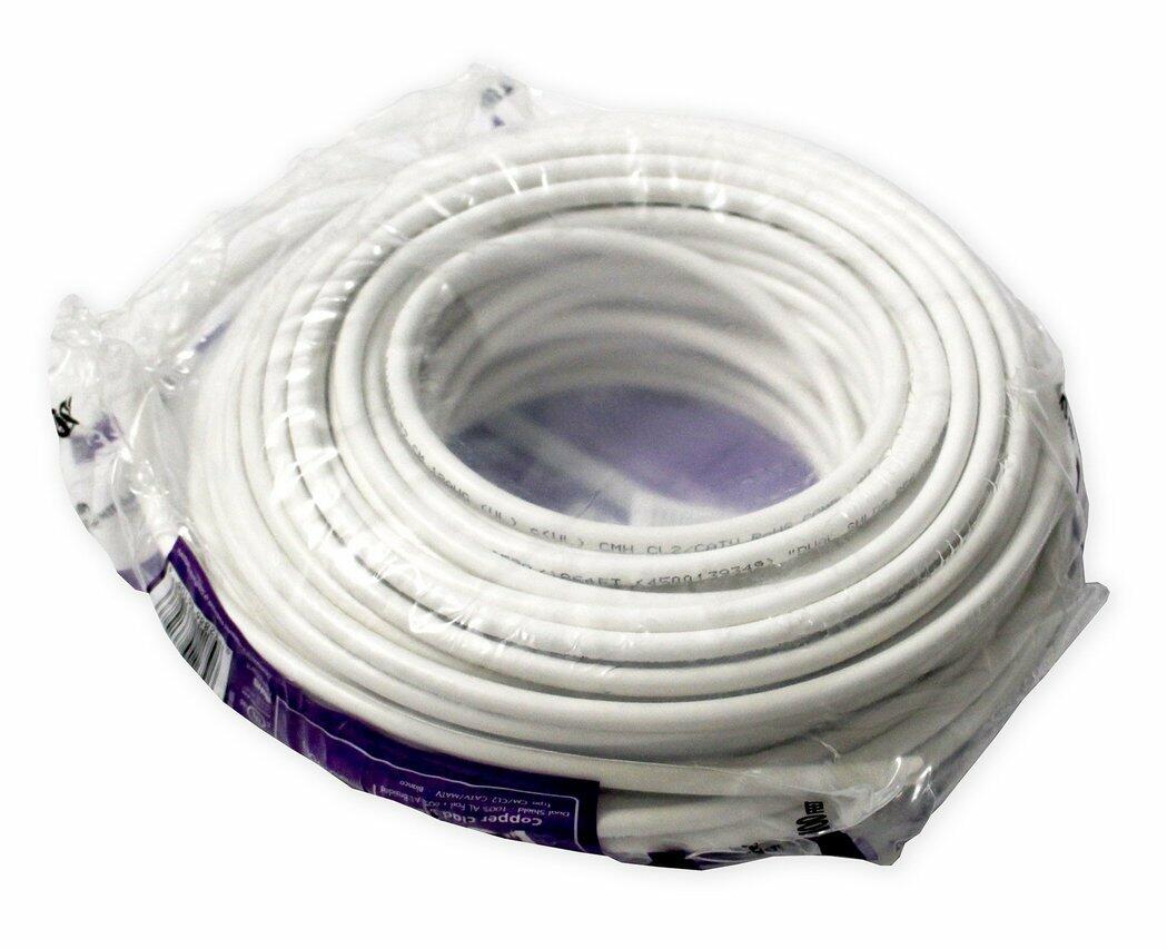 Woods 56918343 Rg6 Dual Shield CATV Communication Cable 100 Ft Coil, 100'