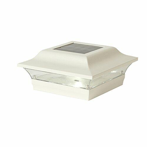 Deckorators (Fits Common Post Measurement: 4-in X 4-in; Actual: 5.8-in x 5.8-in x 2.8-in) White Solar LED Plastic Deck Post Cap