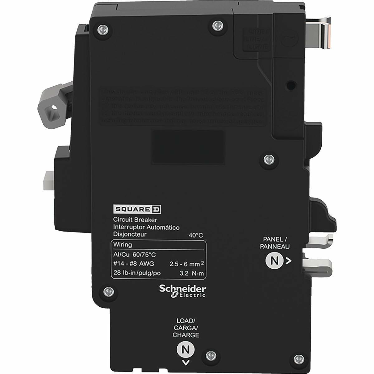 Square D QO 15 amps Arc Fault/Ground Fault Single Pole Circuit Breaker