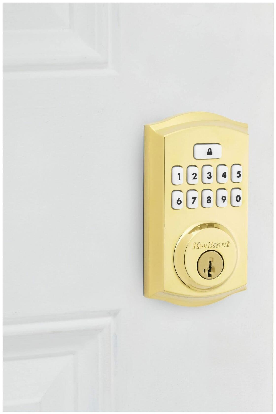 Kwikset 9260TRL-15S Traditional SmartCode Keypad Electronic Deadbolt SmartKey Satin Nickel Finish