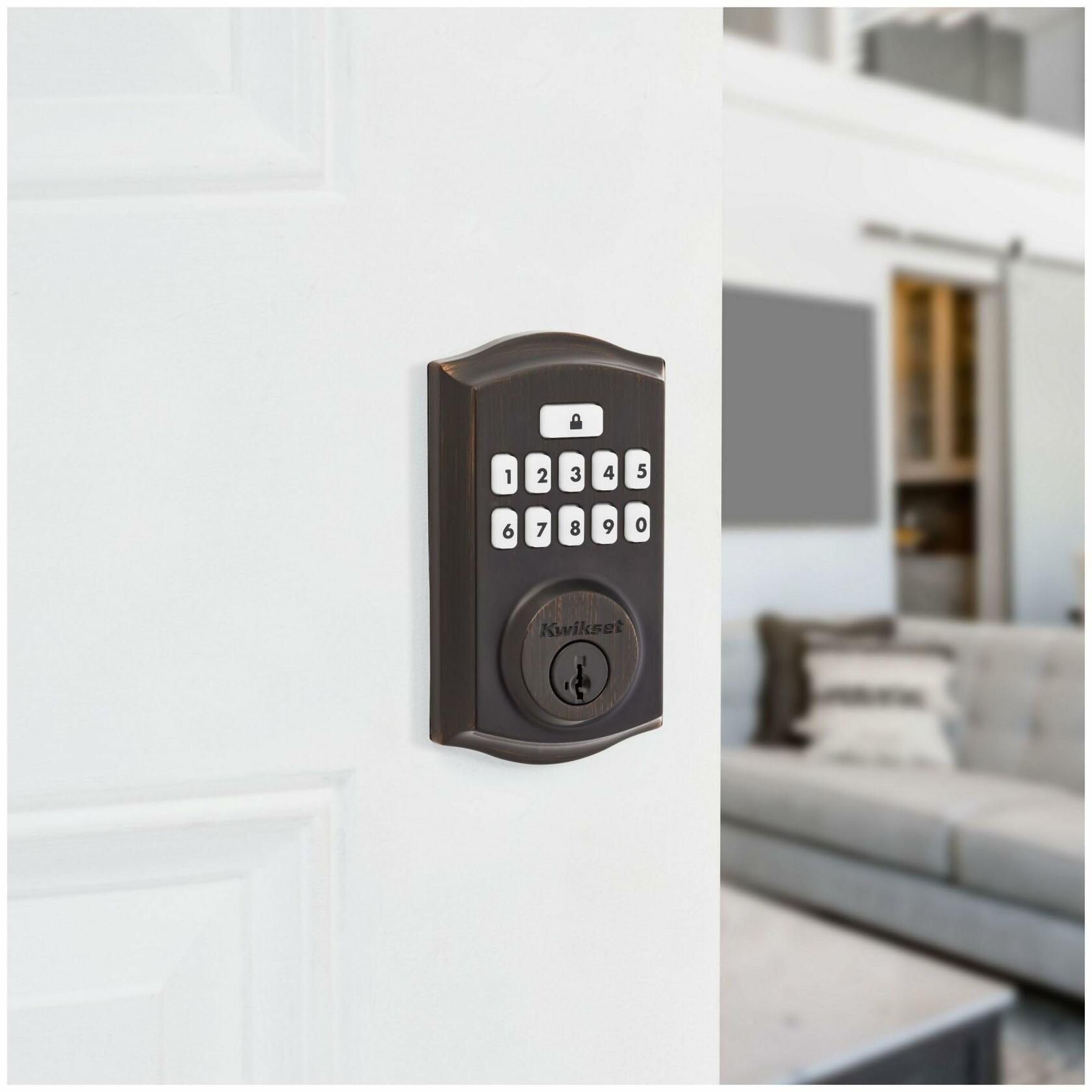 Kwikset 9260TRL-15S Traditional SmartCode Keypad Electronic Deadbolt SmartKey Satin Nickel Finish