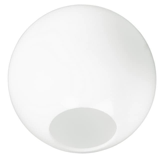 White Acrylic Globe 12.00" inches with 5.25" neckless opening Lamp Post Cover