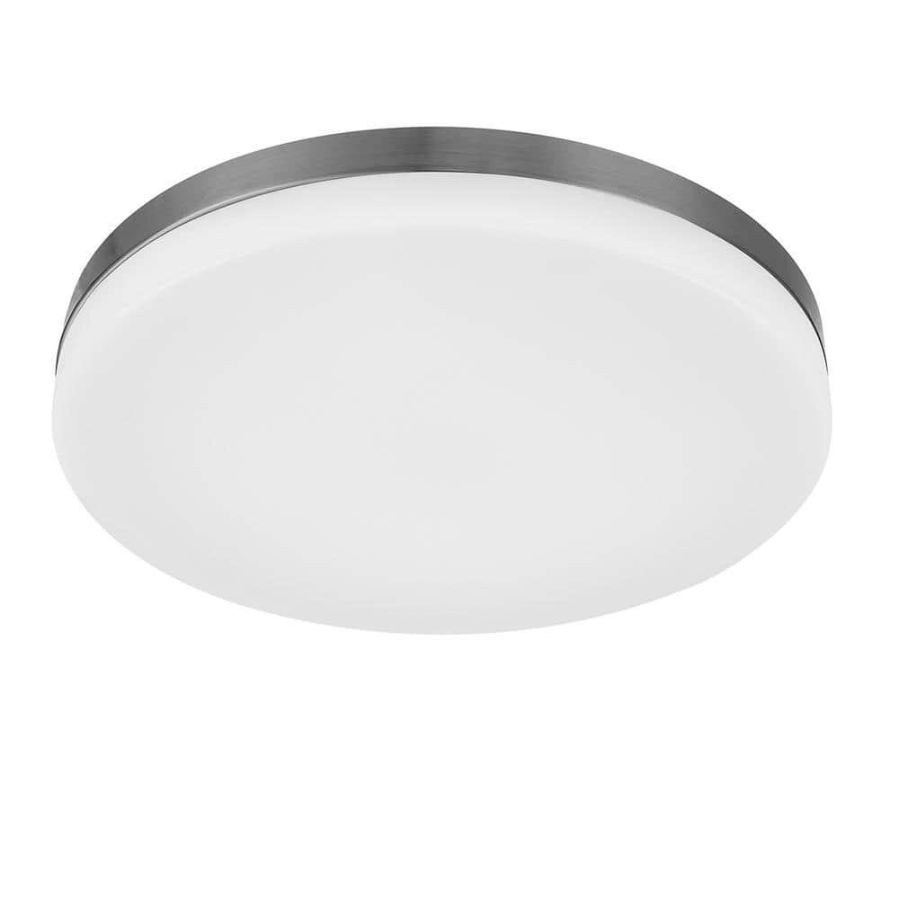 Flexinstall LED 12 in. Brushed Nickel Edge to Edge Recessed Ceiling Light for Home with 5CCT + DuoBright Dimming