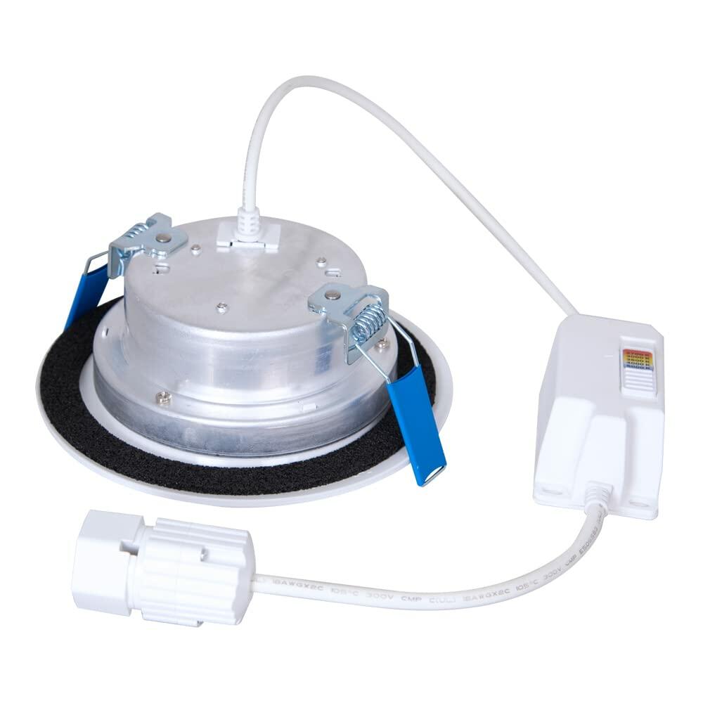 HALO 4 inch Quicklink Canless LED Downlight Selectable 2700K, 3000K, 3500K, 4000K, 5000K CCT – White (4 pack)