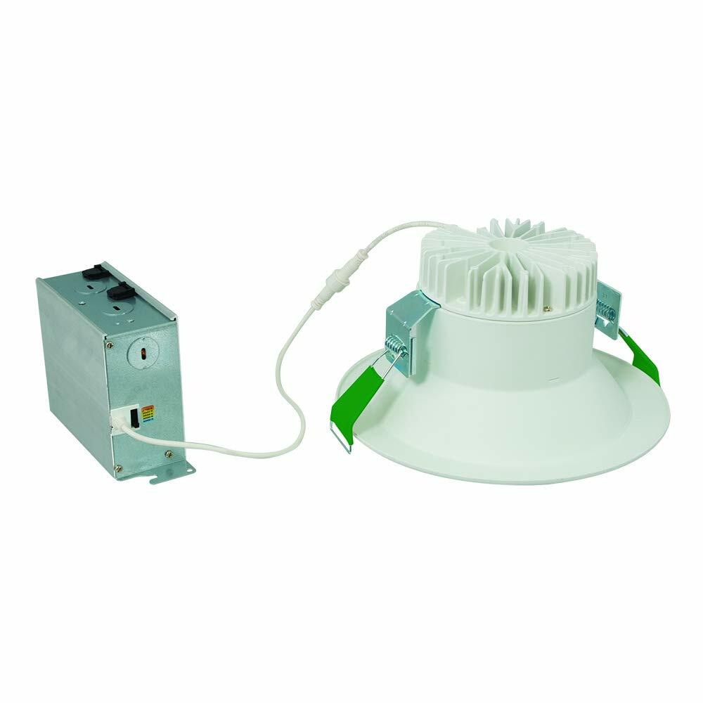 HALO LCR8509FSE010MW Canless LED Recessed Light Selectable 2700K, 3000K, 3500K, 4000K, 5000K CCT 5000 Lumens Commercial 8 Inch White