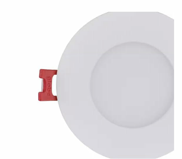 Commercial Electric Ultra Slim Integrated LED 4 in Square Adj Color Temp Canless Recessed Light for Kitchen Bath Living Rooms, White 91476
