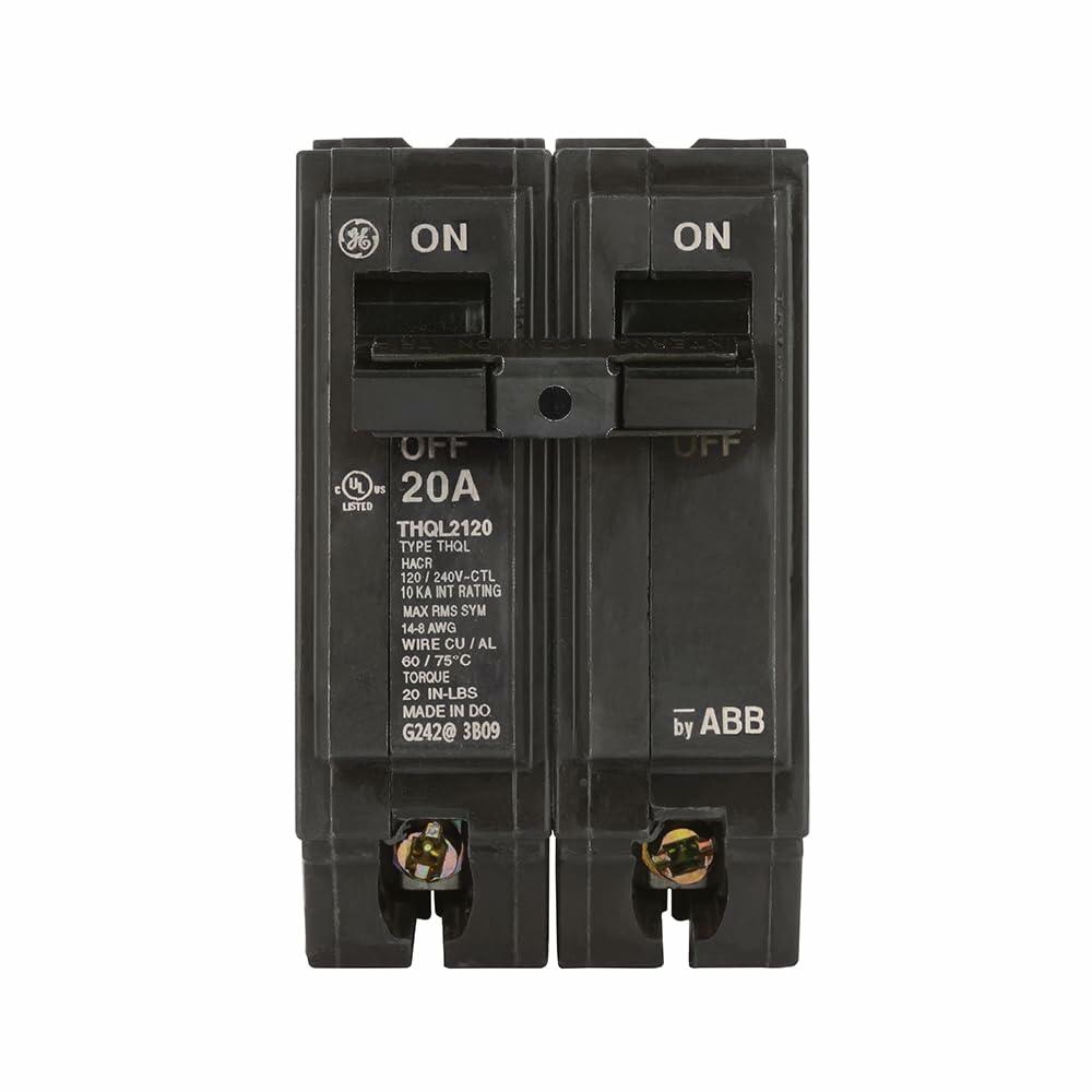 General Electric THQL2120 Circuit Breaker, 2-Pole 20-Amp Thick Series