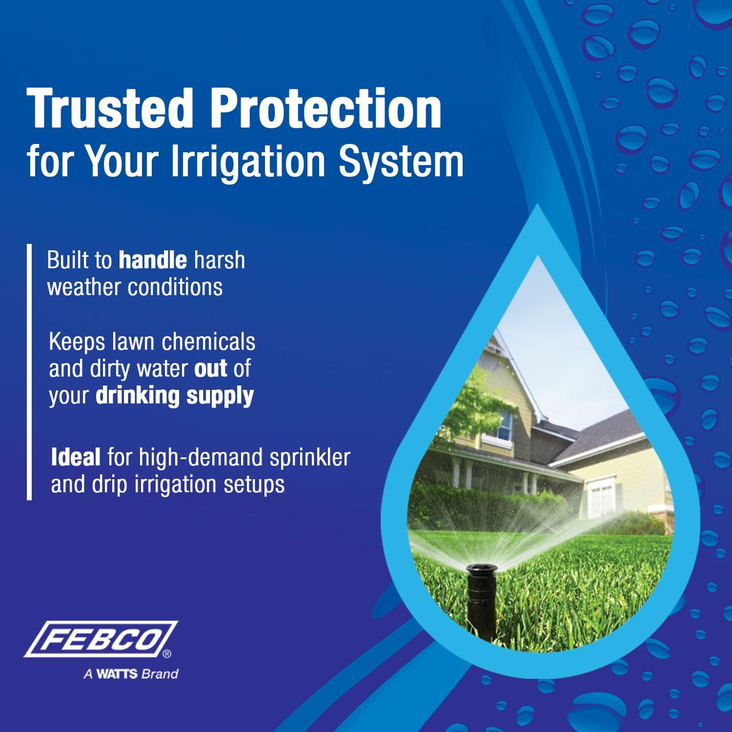 Febco 765 Series 1" Bronze Pressure Vacuum Breaker Backflow Preventer, Quarter Turn Shutoff, Union Connections, Freeze Sensor with SentryPlus Alert Technology, Industrial Plants, Irrigation System