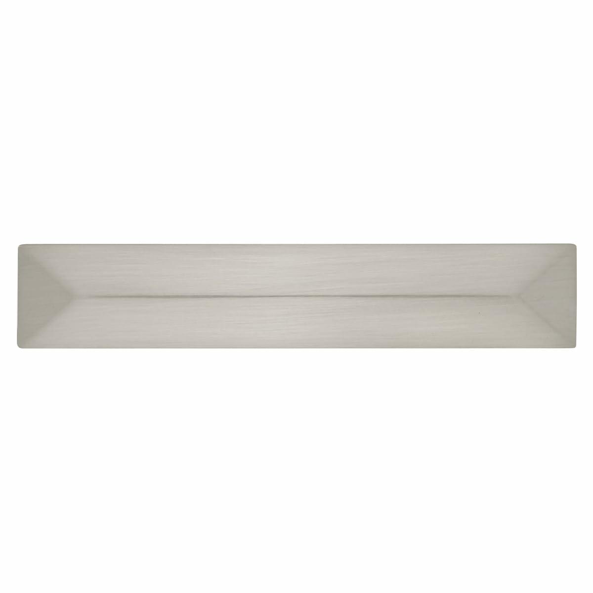 Hickory Hardware 1 Pack Solid Core Kitchen Cabinet Pulls, Luxury Cabinet Handles, Hardware for Doors & Dresser Drawers, 3 Inch & 3-3/4 Inch (96mm) Hole Center, Satin Nickel, Bungalow Collection