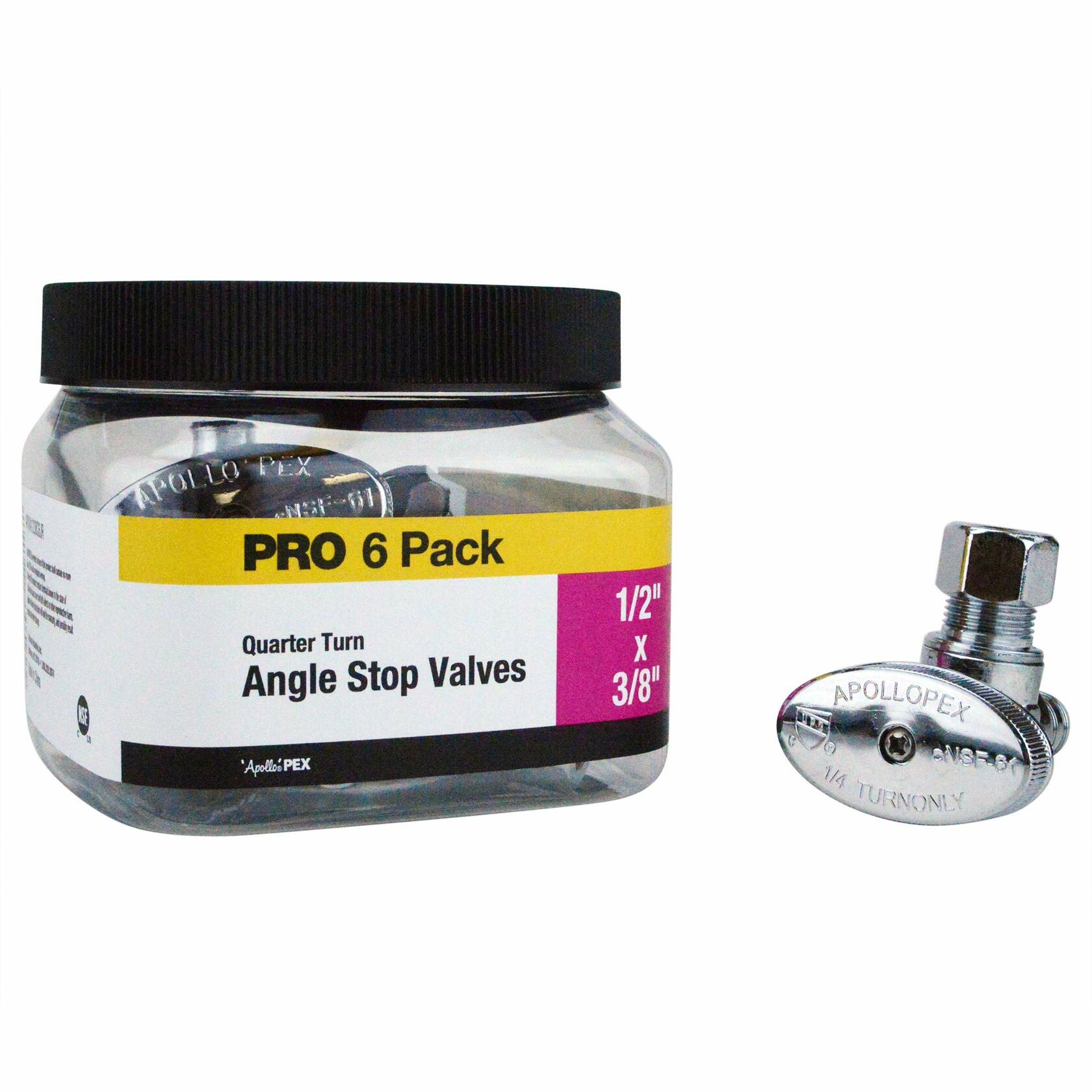 Apollo Valves APXVA1238C6JR Angle Stop Valve, Brass