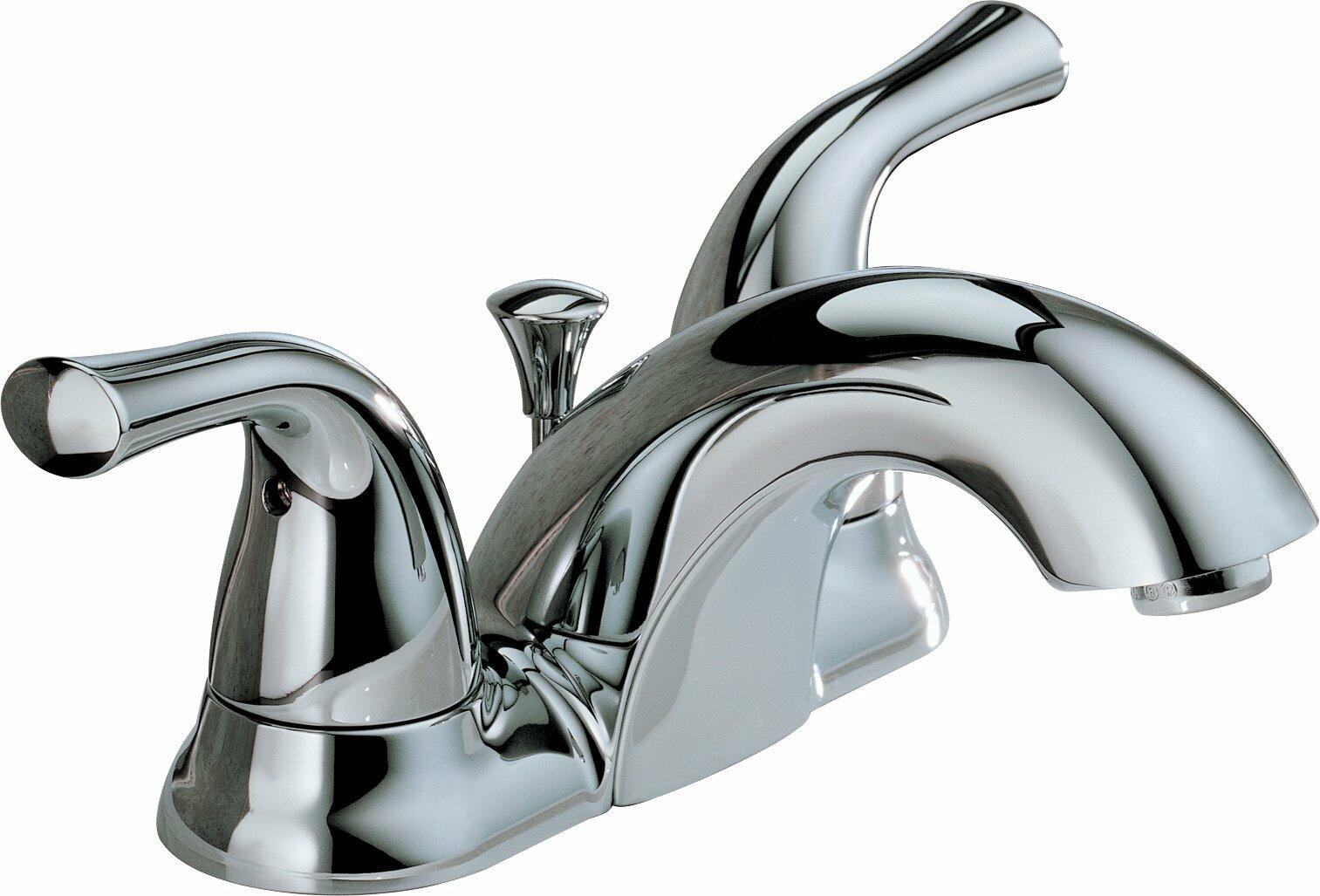 Delta Faucet 2520LF-A Classic Two Handle Centerset Bathroom Faucet, Chrome