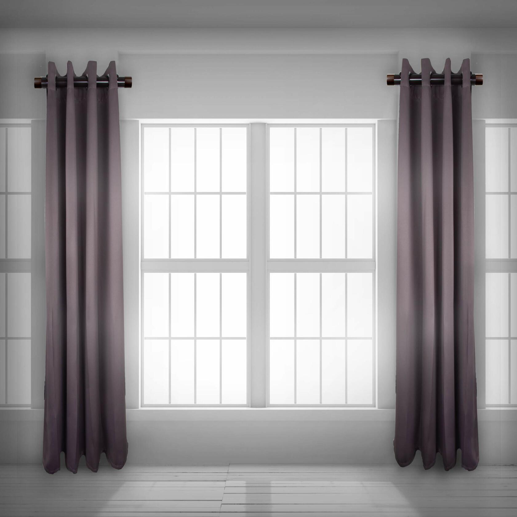 Rod Desyne SIDE150-7 1.5" Side Curtain Rod, 12-20 inch (Set of 2), Cocoa