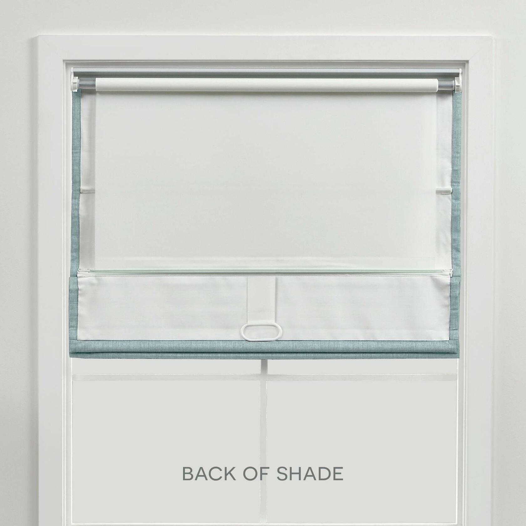 Exclusive Home Curtains Acadia 100% Blackout Polyester Roman Shade, 31"x64", Aqua