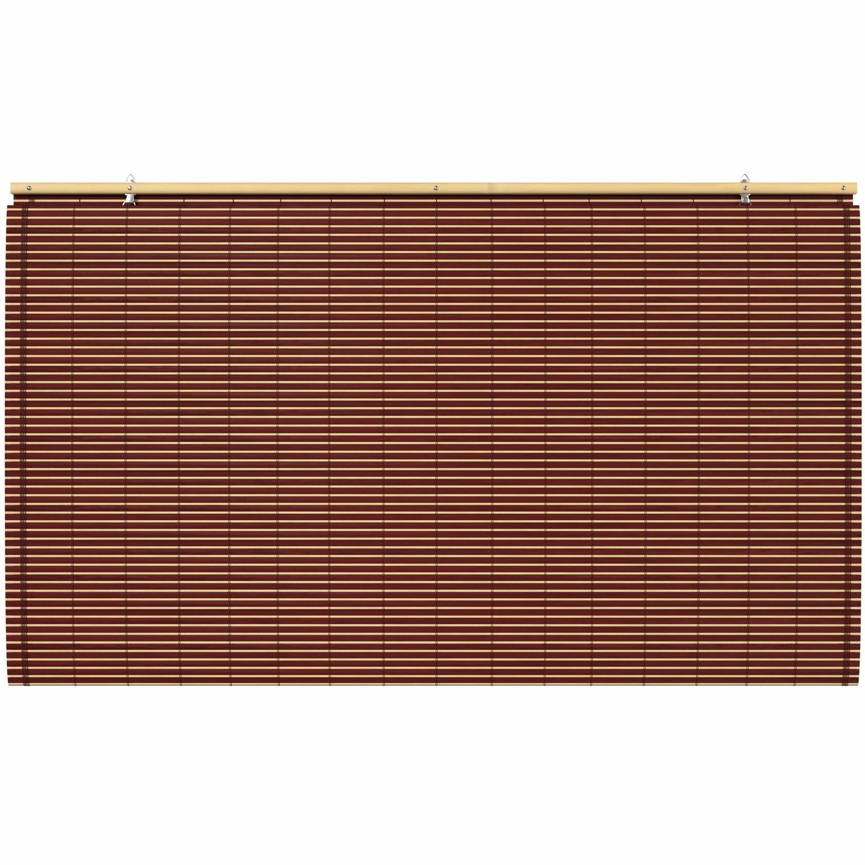Red Lantern Bamboo Cordless Window Shade - Mahogany, 48" Wide