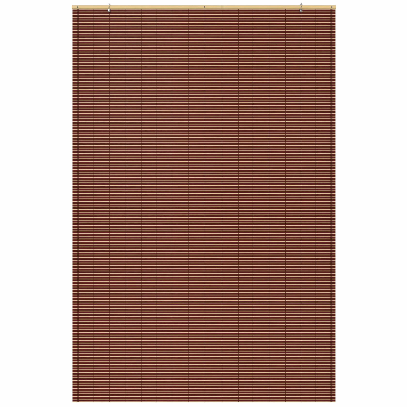 Red Lantern Bamboo Cordless Window Shade - Mahogany, 48" Wide