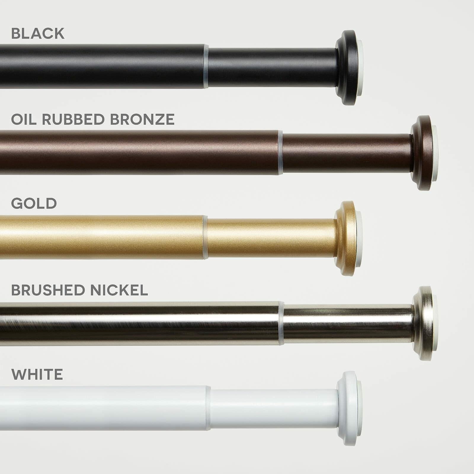 Exclusive Home Tension Rod, Gold, Adjustable 48"-84"