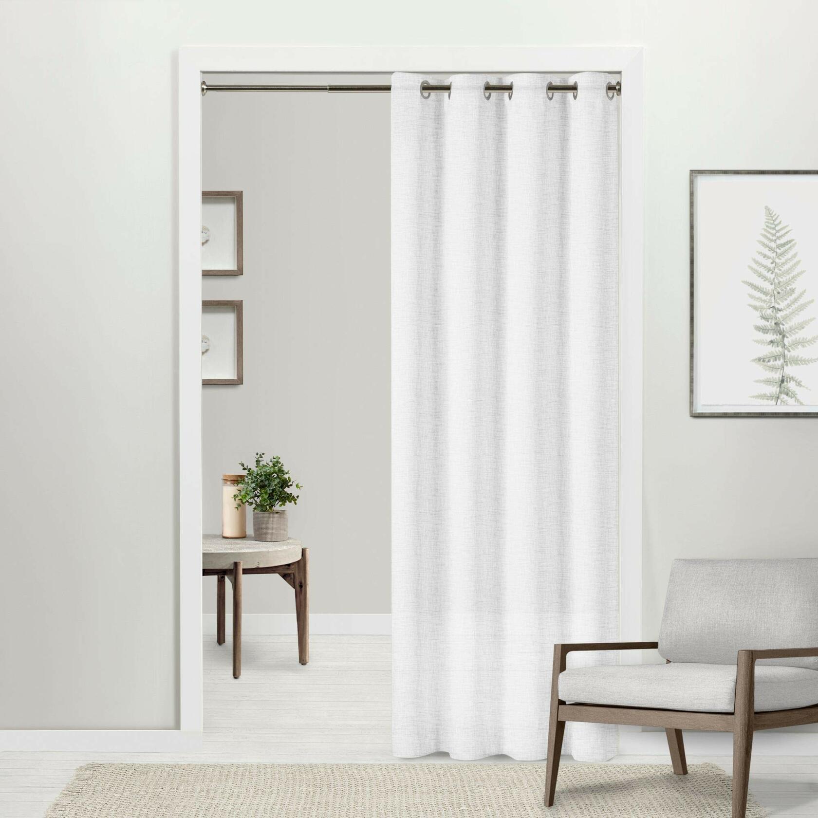 EXCLUSIVE HOME Tension Rod, White, Adjustable 24"-40"