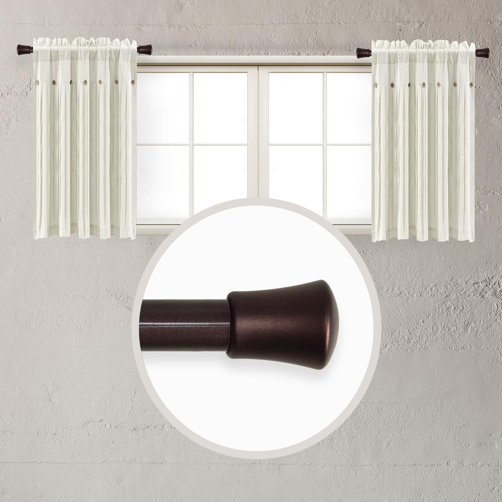 Rod Desyne 5/8" Side Curtain Rod (Set of 2), Cocoa